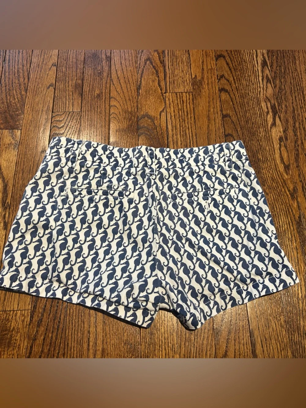 J. Crew Navy Seahorse Print Chino Shorts - Picture 3 of 3